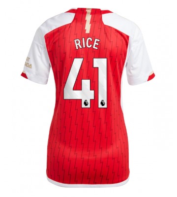 Arsenal Declan Rice #41 Replica Home Stadium Shirt for Women 2023-24 Short Sleeve